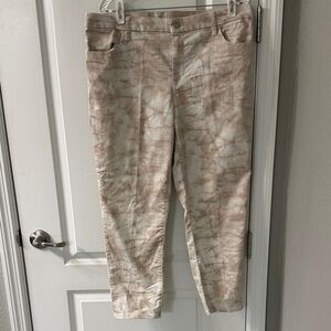 Chicos Tie-Dye Beige Pants